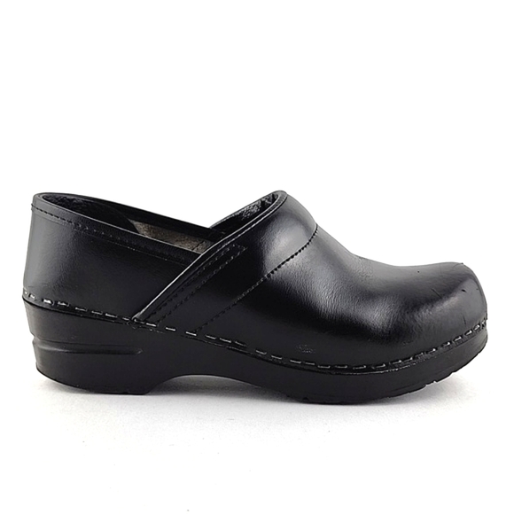 Dansko Women's Black Leather Cabrio Clog Work Shoes Supportive Sz 36 - Picture 2 of 16